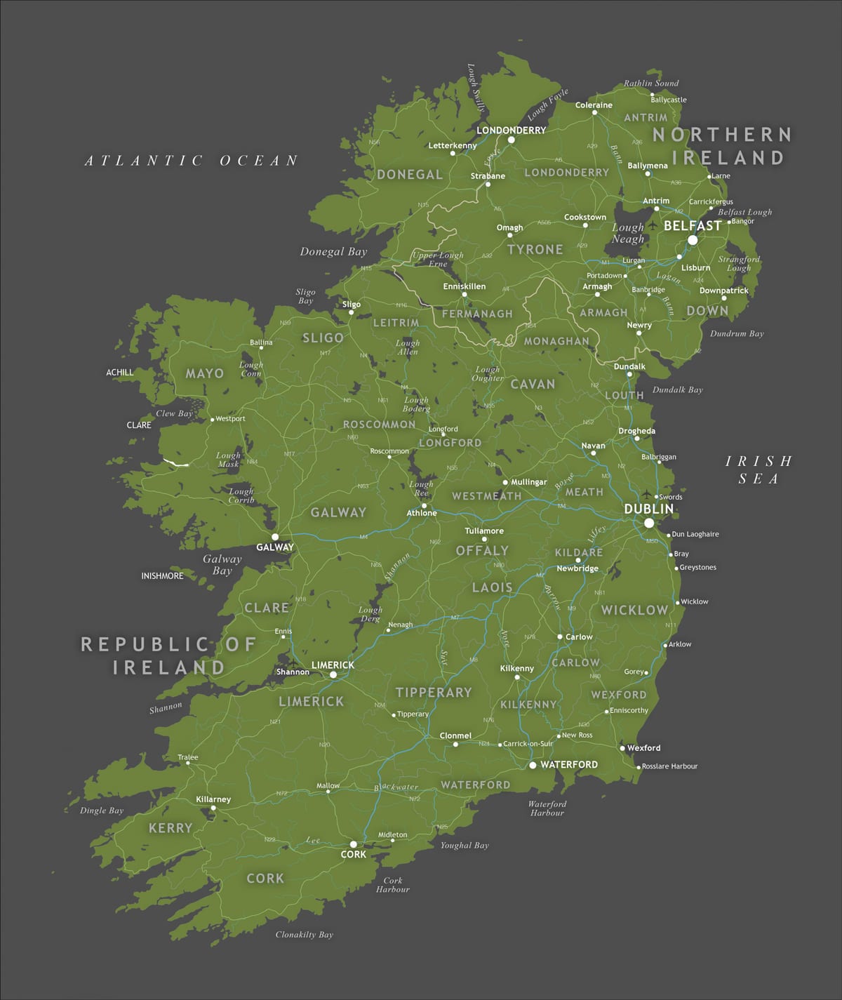 rep of ireland რუკა