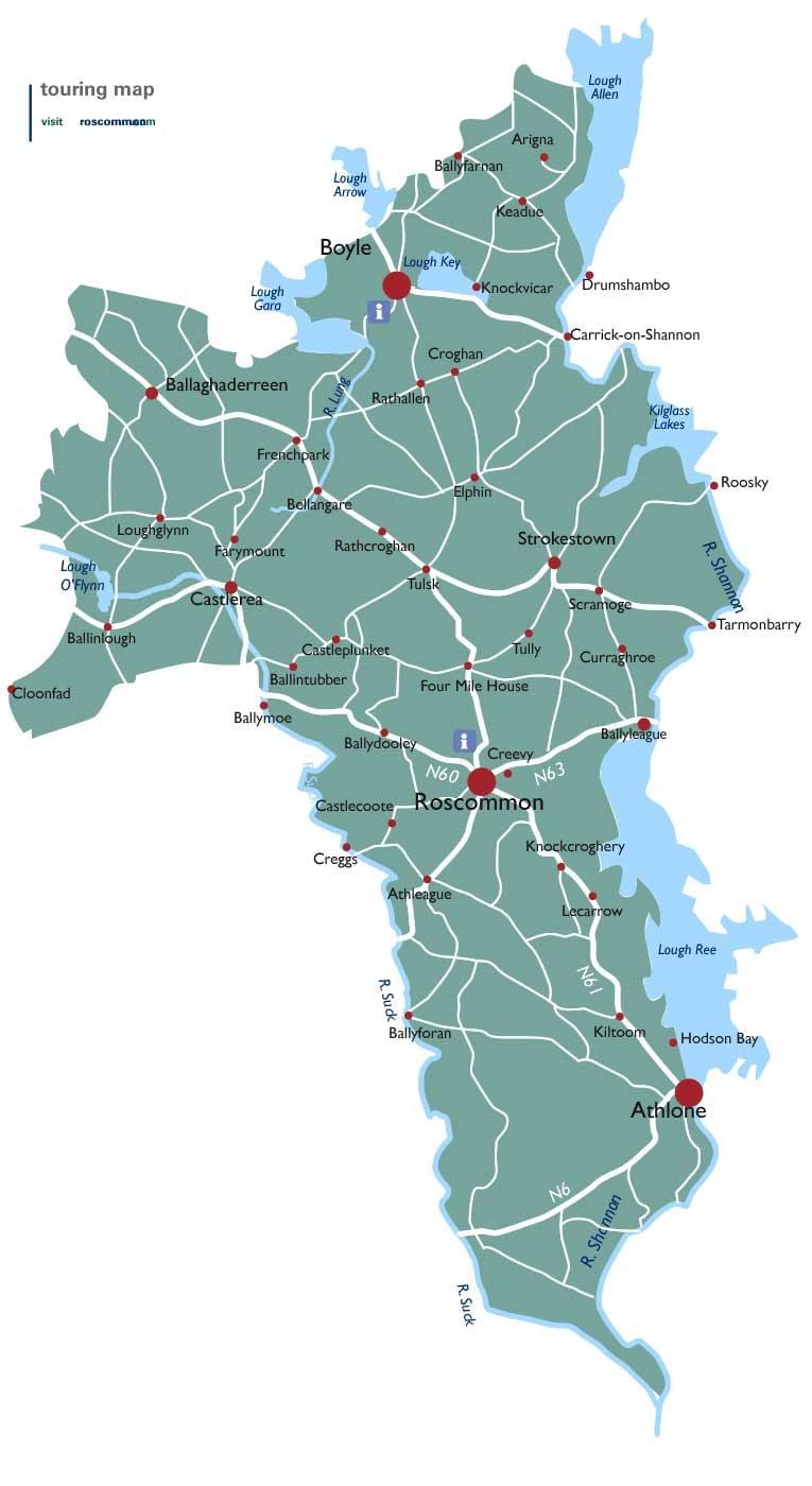 რუკა ქვეყნის roscommon ირლანდია