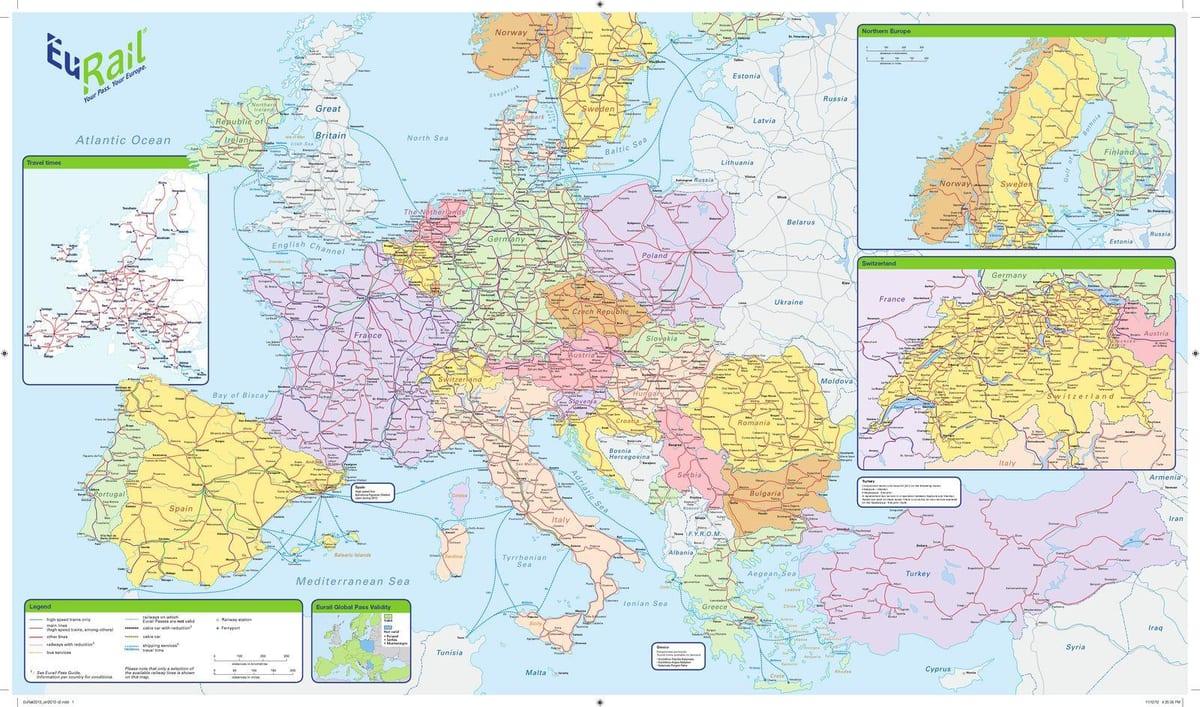 რუკა eurail ირლანდია