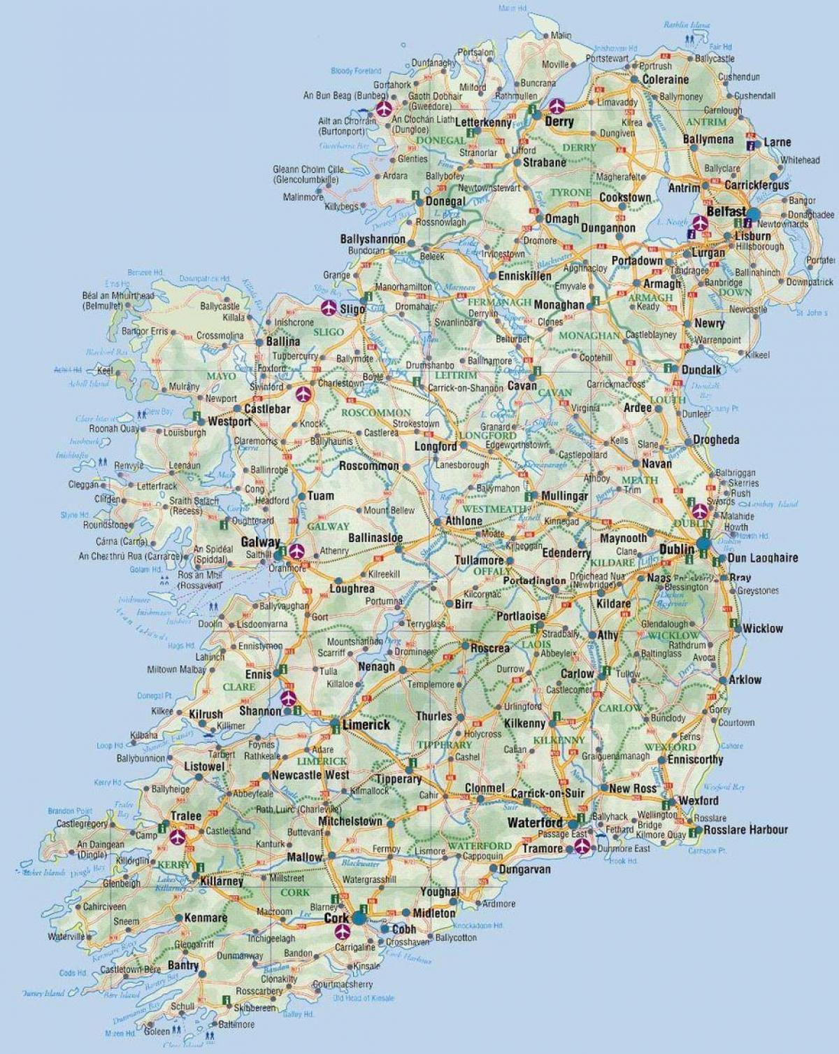 რუკა ირლანდია