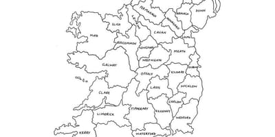 რუკა, კონტურული რუკა, ირლანდია
